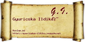 Gyuricska Ildikó névjegykártya