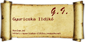 Gyuricska Ildikó névjegykártya