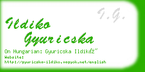 ildiko gyuricska business card